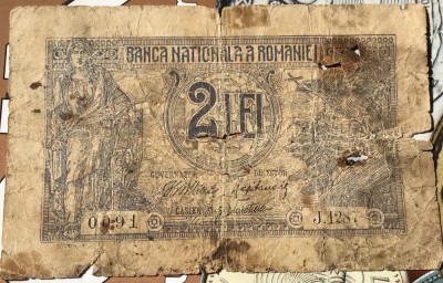BNKRO01 Romania 2 lei 1915 foto