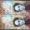 Lot/Set Bancnote 100 BOLIVARES - VENEZUELA: SERII CONSECUTIVE *cod 768 B - UNC