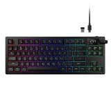 Tastatura gaming mecanica Bluetooth cu si fara fir Gamdias Hermes M7 Hybrid neagra iluminare RGB