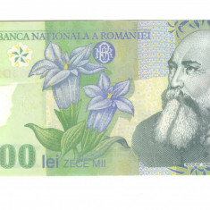 Bancnota 10000 lei 2000, polymer, circulata, stare buna, cu pliuri