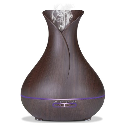 Difuzor ulei esential Platinet, 400 ml, functie ionizare, autonomie 8 h, iluminare LED, Maro foto