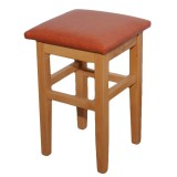 Taburete bucatarie, lemn masiv de fag, tapiterie piele ecologica, cires
