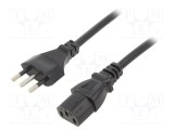 Cablu 3x1mm2 LIAN DUNG IEC C13 mamă PVC 1m negru