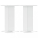 Cumpara ieftin Suporturi de plante, 2 buc., alb, 30x30x60 cm, lemn prelucrat