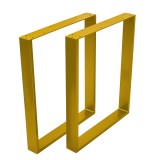 Set 2 Picioare Masa Metal Gold 72cm, Profil 80x20mm, Vopsite electrostatic, Montaj Facil, Protectii incluse