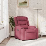 vidaXL Fotoliu rabatabil, roșu vin, material textil