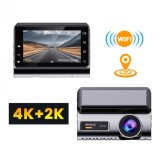 Cumpara ieftin Camera auto iSEN H002, ecran IPS 3 , 4K 30fps fata 2K spate, control prin aplicatie WiFi, urmarire GPS, senzor G, time-lapse, monitorizare parcare, ca
