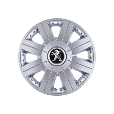 Set 4 capace roti Cosmos cromat R15, pentru gama auto Peugeot foto