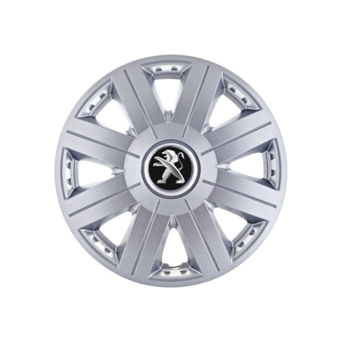 Set 4 capace roti Cosmos cromat R15, pentru gama auto Peugeot