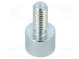 Magnet fix neodim 5N &Oslash;6mm H4,5mm oțel cu filet M3 și tijă 7mm ELESA GANTER