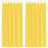 Cumpara ieftin Perdele Voile cu Bucle 2 buc Galben 140x245 cm