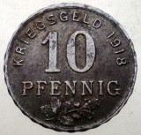 F.056 GERMANIA BOCHUM WWI KRIEGSGELD 10 PFENNIG 1918