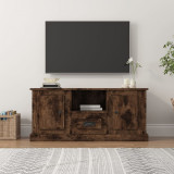 Comoda TV, stejar fumuriu, 100x35,5x45 cm, lemn prelucrat GartenMobel Dekor, vidaXL