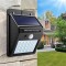 Lămpi Solare cu Senzor de Mișcare, 2 Pachet, Lămpi de Perete Exterioare Impermeabile, Luminile de Securitate F
