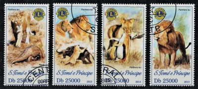 S. TOME E PRINCIPE 2013 - Fauna, Lei / serie completa foto