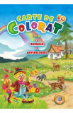 Carte de colorat Jumbo cu animale si abtibilduri