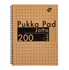 Caiet cu Spirala Pukka Pad Jotta Kraft A4, 200 File Dictando, Hartie 80g, 4 Perforatii, Coperti Cartonate