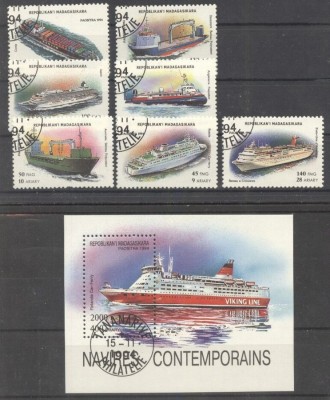 Madagascar 1994 Ships, set+perf.sheet, used AH.057 foto