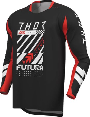 Tricou atv/cross Thor Launchmode Futura, culoare negru/rosu, marime M Cod Produs: MX_NEW 29108413PE foto