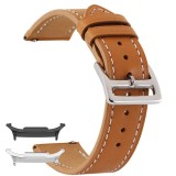 Curea piele, compatibila cu Samsung Galaxy Watch8 40mm, Cocoa Brown