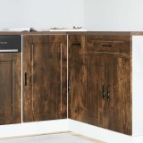 Cumpara ieftin Dulap de bucătărie &bdquo;Porto&rdquo; din lemn de lemn de stejar afumat