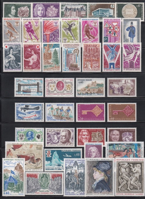 Franta 1968 - AN COMPLET, 30 Serii, MNH