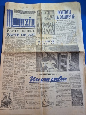 ziarul magazin 29 decembrie 1963 - art. cetatea neamtului , numar de anul nou foto