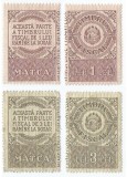 *Romania, lot 1112 cu 4 timbre fiscale generale, 1966, MNH, Nestampilat