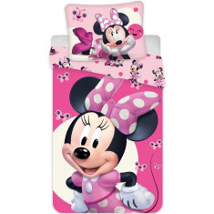 Set lenjerie pat copii Minnie Baby 100x135 + 40x60 SunCity JFK025222 foto