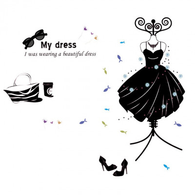 Sticker decorativ, Moda, My dress, 110 cm, 701STK foto