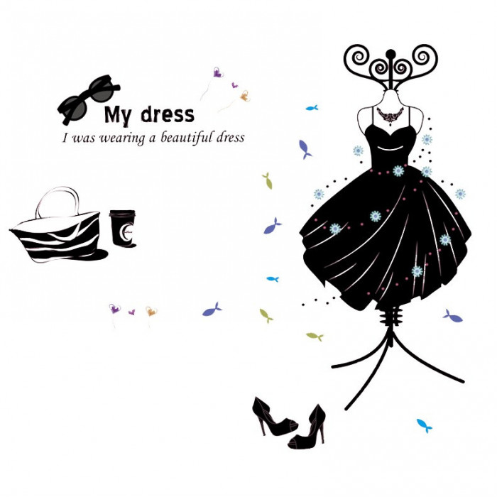 Sticker decorativ, Moda, My dress, 110 cm, 1418ST