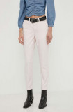 Levi&#039;s pantaloni femei, culoarea roz, mulata, high waist