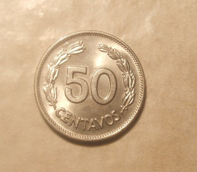 ECUADOR 50 CENTAVOS 1975 UNC foto