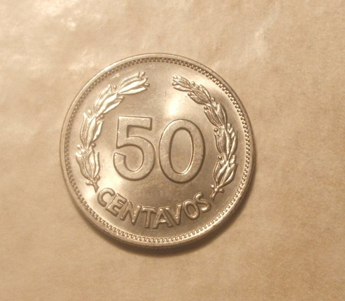 ECUADOR 50 CENTAVOS 1975 UNC