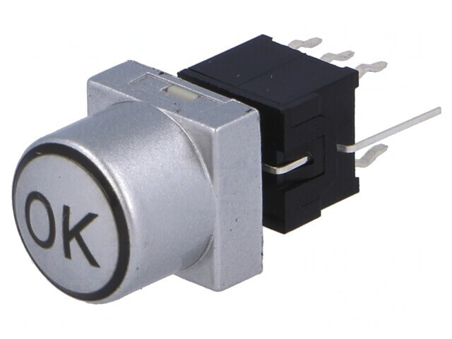 Comutator Tastatură DPDT cu LED Argintiu 30V 0.1A