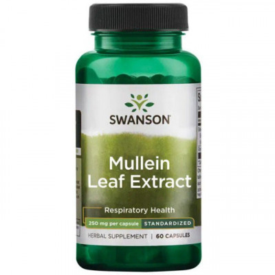 Extract Standardizat Mullein Leaf 250 miligrame 60 capsule Swanson foto