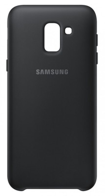 Husa Samsung EF-PJ600CBEGWW Dual Layer (plastic + silicon) neagra pentru Samsung Galaxy J6 2018 foto