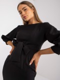 Cumpara ieftin Rochie eleganta de cocktail neagra cu centura - M(38)