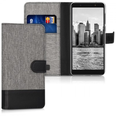 Husa pentru Alcatel 3X, Textil, Gri, 44563.22 foto