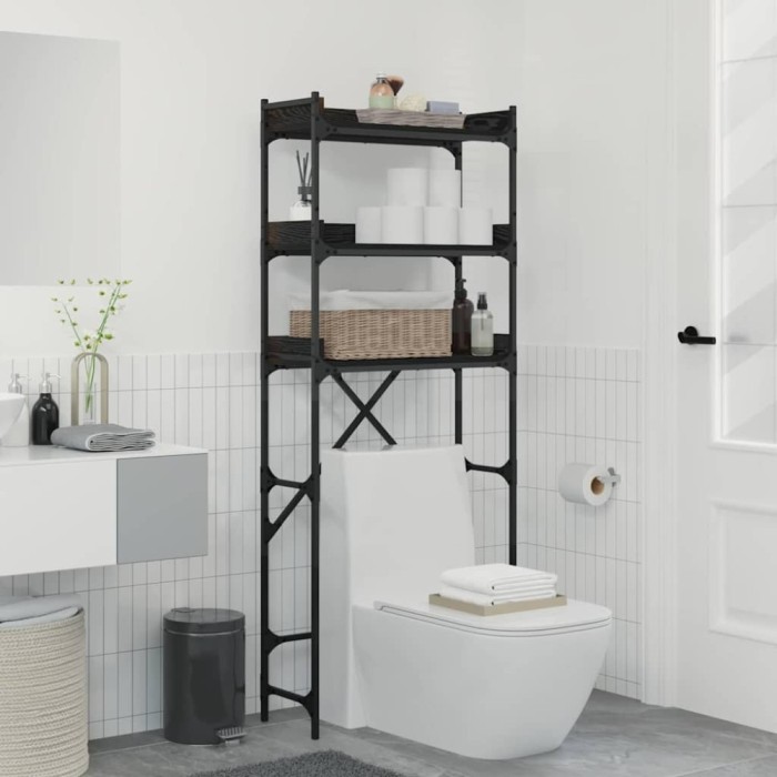 vidaXL Raft pentru mașină de spălat 67 x 25 x 163 cm Lemn compozit 883552