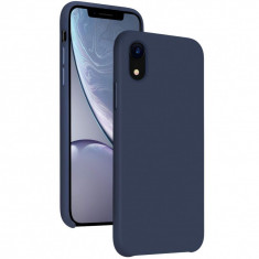 Husa pentru iPhone X Blue Slim Liquid Silicone foto