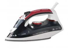 Fier de calcat ARIELLI ELS3057, Talpa ceramica, Putere 2200 W, Negru/Rosu foto