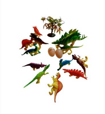 Set 12 Figurine de jucarie, Animale Preistorice, Dinozauri, 8-15 cm, Multicolor foto