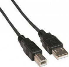 CABLU USB SPACER pt. imprimanta, USB 2.0 (T) la USB 2.0 Type-B (T), 3m, black, foto