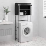 VidaXL Raft de mașină de spălat 2 polițe negru 71x29,5x170,5 cm fier