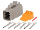 Conector cablu-cablu DTM mamă 6 pini crimpat