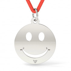 Pandantiv Smiley cu Snur reglabil din Argint 925 personalizabil foto