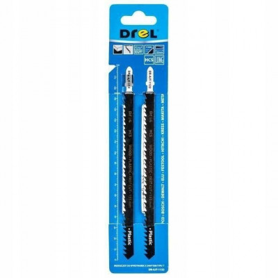 Panza, lama, fierastrau pendular, pentru lemn,&amp;nbsp;plastic, HCS, prindere tip T, set 2 buc, 155 mm,&amp;nbsp;Drel foto