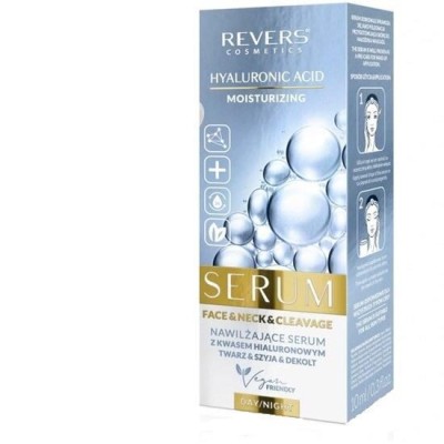 Ser hidratant pentru fata, gat si decolteu cu Acid Hyaluronic, Revers, 10ml foto