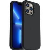 Husa din silicon ultra-slim mata ,interior din catifea , compatibila cu iphone 13 pro / negru, Oem